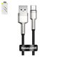 USB кабель Baseus Cafule Series Meta, USB тип-C, USB тип-A, 25 см, 40 Вт, 5 А, черный, в нейлоновой оплетке, #CATJK-01