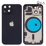 Корпус для iPhone 13 mini, черный, с держателем SIM-карты, с боковыми кнопками, midnight
