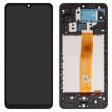 Дисплей для Samsung A125F Galaxy A12, чорний, з рамкою, High Copy, universal