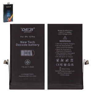 Акумулятор Deji для Apple iPhone 12 Pro, Li ion, 3,83 B, 3310 мАг, збільшена ємність, без помилки, decode battery