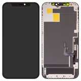 Дисплей для iPhone 12, iPhone 12 Pro, черный, с рамкой, High Copy, без ошибки, (OLED), DD-OLED OEM soft, diagnosable