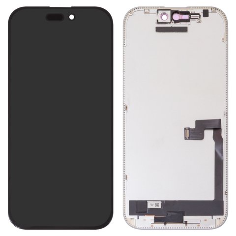 Дисплей JCID для iPhone 16 Pro, черный, с рамкой, High Copy, без ошибки, OLED  soft, Diagnosable, 120Hz