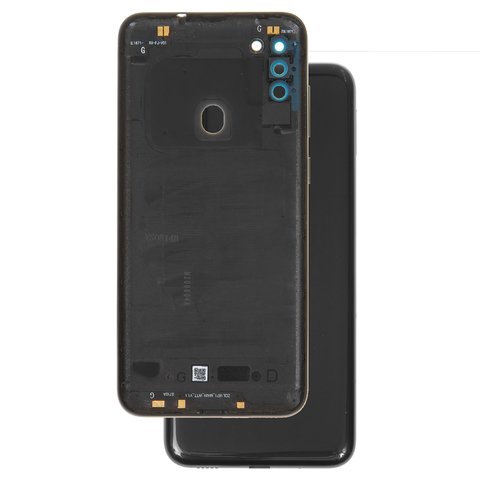 Housing Back Cover compatible with Samsung A115 Galaxy A11, black, with camera lens 