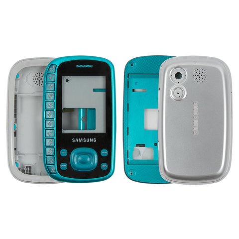 Housing compatible with Samsung B3310, High Copy, blue 