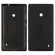 Housing Back Cover compatible with Nokia 520 Lumia, 525 Lumia, (black, with side button)