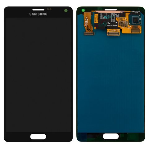 LCD compatible with Samsung N910H Galaxy Note 4, gray, without frame, original change glass 
