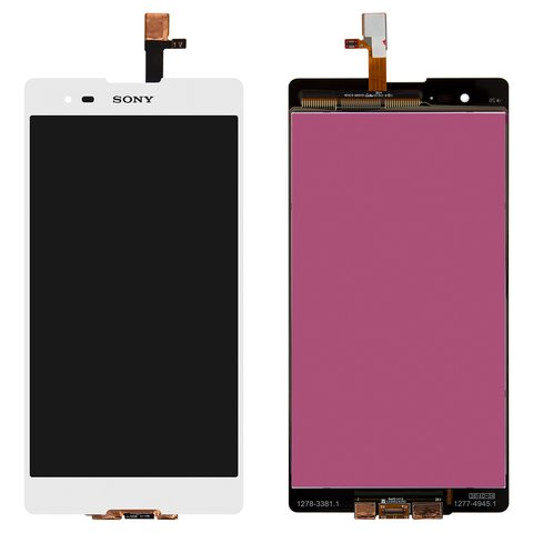 LCD compatible with Sony D5303 Xperia T2 Ultra, D5306 Xperia T2 Ultra, D5322 Xperia T2 Ultra DS, white, without frame, Original PRC  