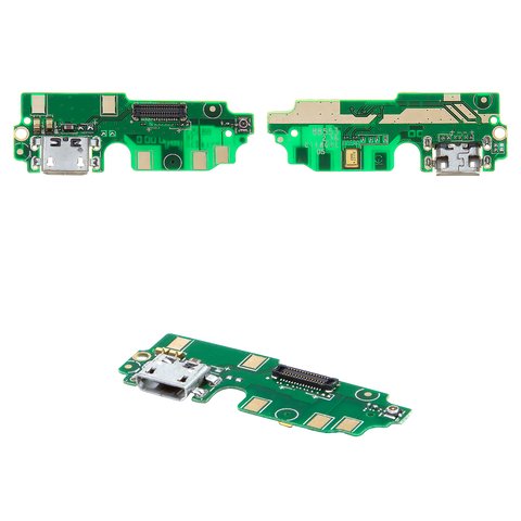 Flat Cable compatible with Xiaomi Redmi 4 Prime, microphone, charge connector, with components, Copy, charging board 