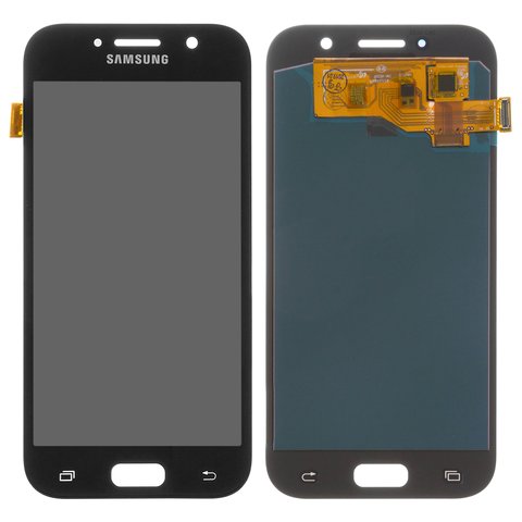 LCD compatible with Samsung A520 Galaxy A5 2017 , black, without frame, High Copy, with wide edge, OLED  