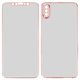 Tempered Glass Screen Protector All Spares compatible with Apple iPhone X, (5D Full Glue, front and back, pink, the layer of glue is applied to the entire surface of the glass, type 2)
