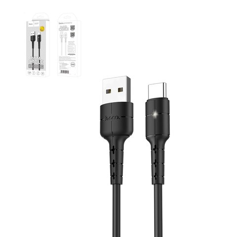 USB Cable Hoco X30, USB type A, USB type C, 120 cm, 2 A, black  #6957531091172