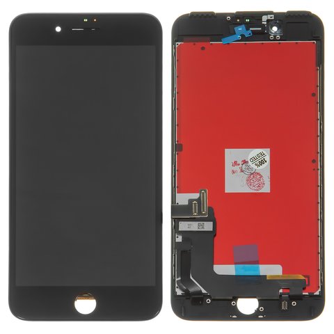 LCD compatible with iPhone 7 Plus, black, with frame, AAA, Tianma, with camera and proximity sensor plastics 
