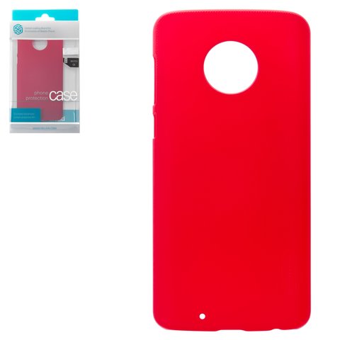 Funda Nillkin Super Frosted Shield puede usarse con Motorola XT1925 Moto G6, rojo, mate, plástico, #6902048153677