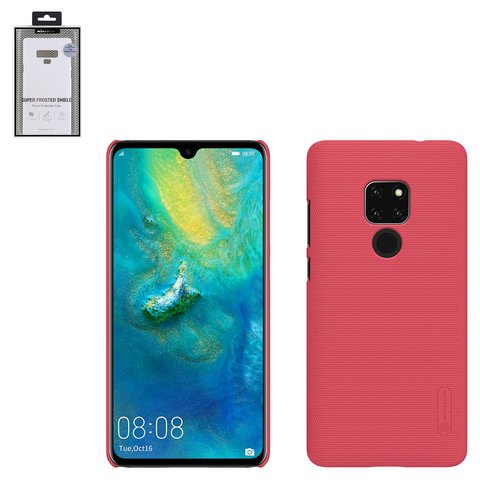 Case Nillkin Super Frosted Shield compatible with Huawei Mate 20, red, with support, matt, plastic  #6902048166998