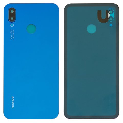 Housing Back Cover compatible with Huawei P20 Lite, dark blue, with camera lens 