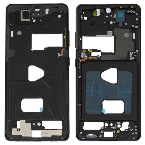Средняя часть корпуса для Samsung G998 Galaxy S21 Ultra 5G, черная, рамка крепления дисплея