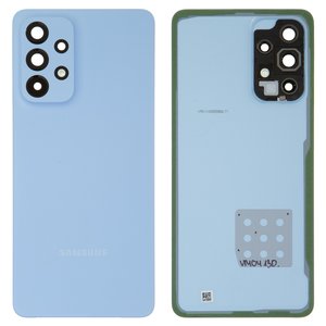Panel trasero de carcasa puede usarse con Samsung A326 Galaxy A32 5G, azul, con vidrio de cámara