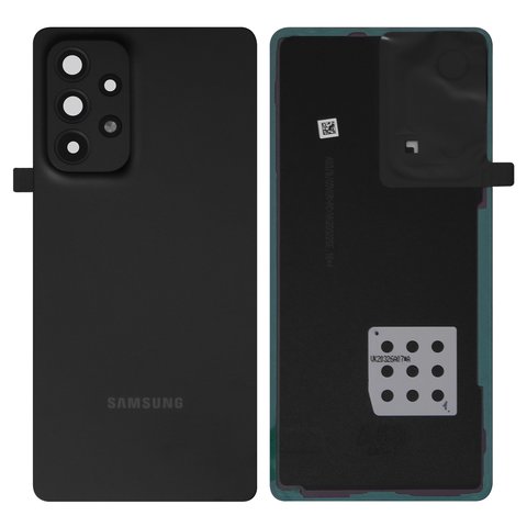 Housing Back Cover compatible with Samsung A536 Galaxy A53 5G, black, with camera lens 