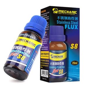 Fundente líquido Mechanic S8, para soldar acero inoxidable, 20 ml