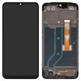 Дисплей для Oppo A12, черный, с рамкой, High Copy, с желтым шлейфом, CPH2083, CPH2077