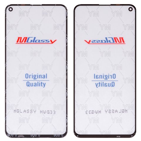 Housing Glass Musttby compatible with Huawei Honor 20, Honor 20 Pro, Nova 5T, with OCA film, black 