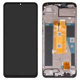 LCD compatible with Realme C63 4G, (black, with frame, Original (PRC))