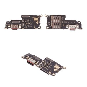 Flat Cable compatible with Realme 12 Pro, 12 Pro Plus, charge connector, with components, High Copy, charging board 