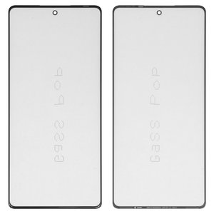 Housing Glass G+OCA PRO compatible with Tecno Pova 6 LI7 , Pova 6 Pro LI9 , with OCA film, black 