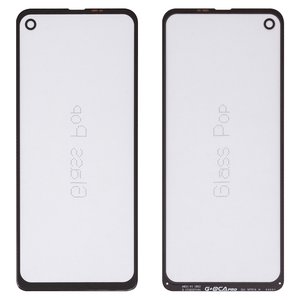 Housing Glass G+OCA PRO compatible with Motorola One Action XT2013, with OCA film, black 