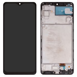 Дисплей для Samsung M325 Galaxy M32, черный, с рамкой, Сopy, с широким ободком