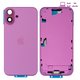 Housing compatible with iPhone 16 Plus, (pink, with SIM card holders, with side buttons, Original (PRC), EU version)