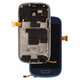 LCD compatible with Samsung I8190 Galaxy S3 mini, (dark blue, with frame, original (change glass) )