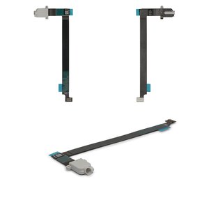Flat Cable compatible with iPad Pro 12.9 2015 1h Gen , headphone connector, white, with components 