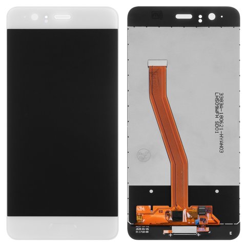 LCD compatible with Huawei P10, white, without frame, High Copy, VTR L29 VTR L09 