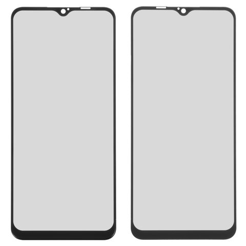 Housing Glass compatible with Realme 6i, black, RMX2040 