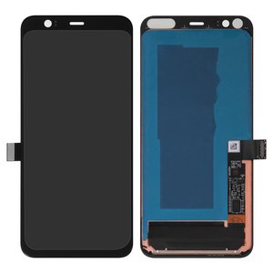 Дисплей для Google Pixel 4, черный, без рамки, Оригинал переклеено стекло 