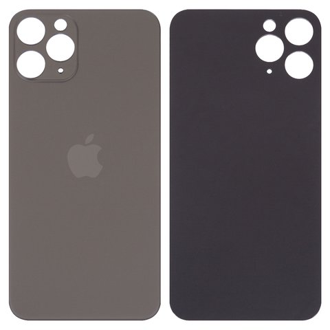 Housing Back Cover compatible with iPhone 11 Pro, gray, no need to remove the camera glass, Original PRC , big hole, matte space gray 