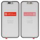 Housing Glass G+OCA PRO compatible with iPhone 15, (with OCA film, black)