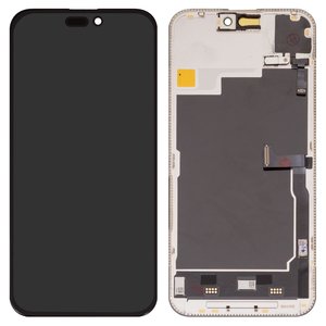 LCD Wextom compatible with iPhone 15 Pro Max, black, with frame, HC, without error, OLED  soft, Diagnosable, 120Hz 