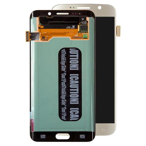 Pantalla LCD puede usarse con Samsung G928 Galaxy S6 EDGE Plus, dorado, sin marco, original vidrio reemplazado