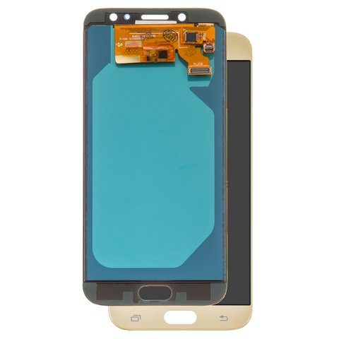 Pantalla LCD puede usarse con Samsung J730 Galaxy J7 2017 , dorado, con ajuste de brillo, sin marco, Copy, TFT 