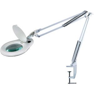 Lámpara de mesa con cristal de aumento Pro'sKit MA 1215CF 220V Blanca