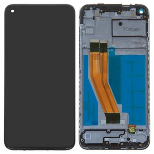 Pantalla LCD puede usarse con Samsung A115 Galaxy A11, M115 Galaxy M11, negro, con marco, original vidrio reemplazado 