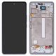 Pantalla LCD puede usarse con Samsung A536 Galaxy A53 5G, azul, con marco, Original (PRC)