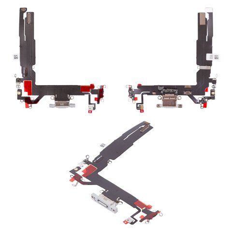 Cable flex puede usarse con iPhone 16, del conector de carga, blanco, con micrófono, HC