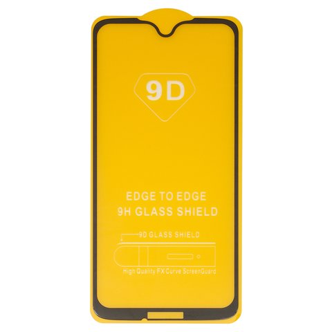 Vidrio de protección templado puede usarse con Motorola XT1962 Moto G7, Full Glue, compatible con estuche, sin embalaje, sin pañuelos , negro