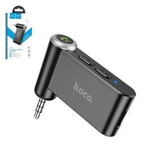 Transmisor FM Hoco E58, negro, con el botón, USB tipo C, TRS 3.5 mm, #6931474748768