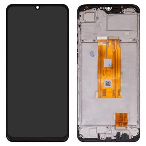 Pantalla LCD puede usarse con Realme C63 4G, negro, con marco, High Copy