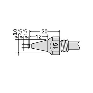 Наконечник для демонтажного пістолета GOOT TP 100N 15