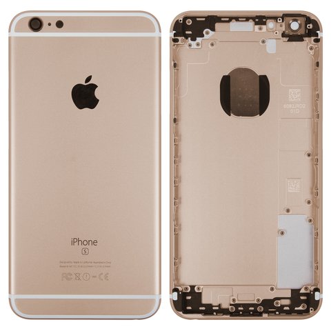 Корпус для Apple iPhone 6S Plus, золотистый, с держателем SIM карты, с боковыми кнопками